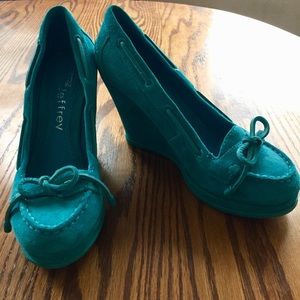 Sperry Topsider 6.5 suede platform wedges